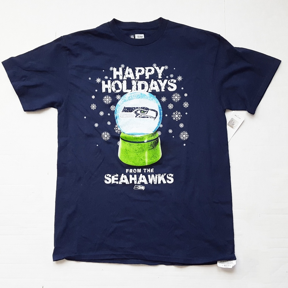 NFL Team Apparel Seattle Seahawks T-shirt Tee Blue